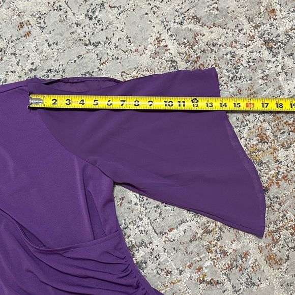 GRACE KARIN Women 3/4 Chiffon Sleeve Dressy Blouse Wrap Elastic Shirt XL - Picture 8 of 10